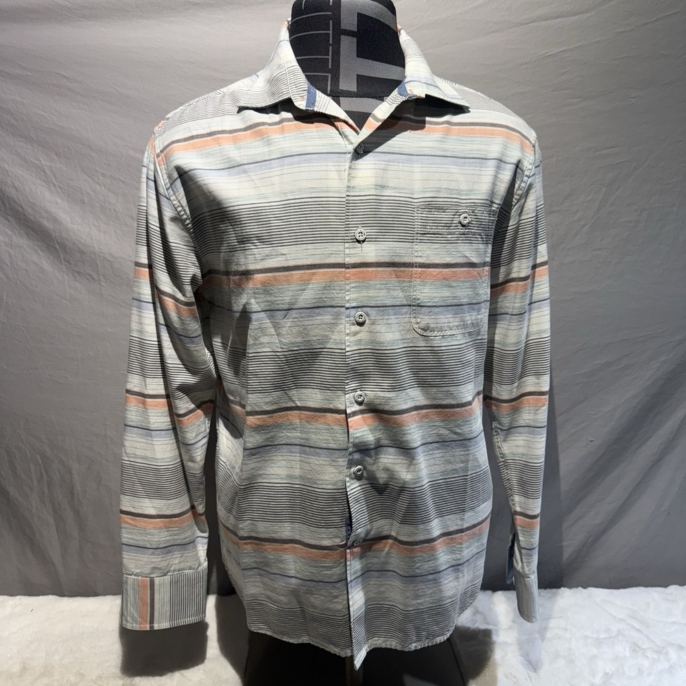 Tommy Bahama Shirt Mens M Button Up Long‎ Sleeve Collared Relax Casual